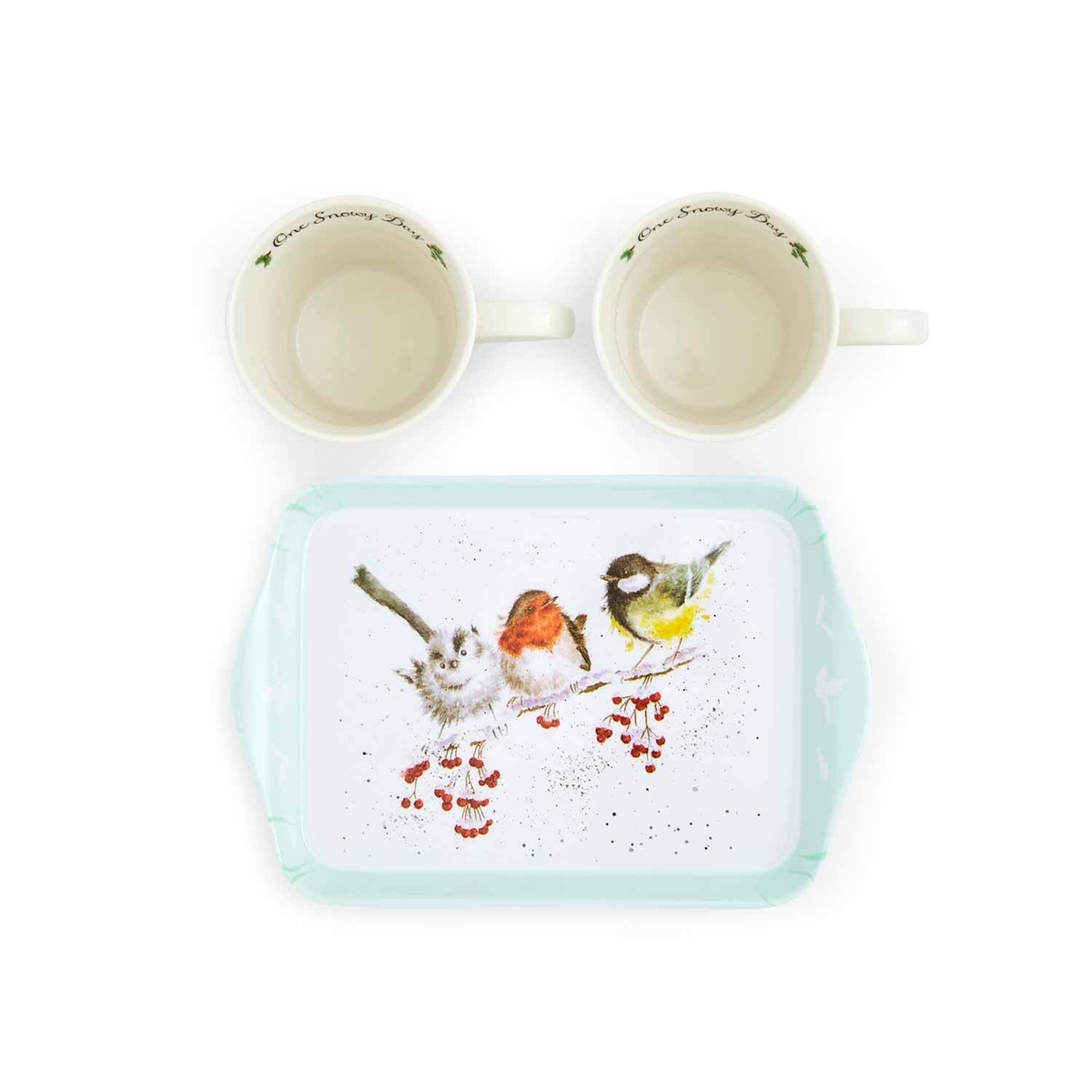 Wrendale Designs One Snowy Day Mug & Tray Set image number null